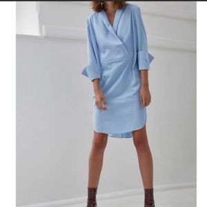 C/MEO collective KNEE HIGH OPEN BACK SHIRT DRESS NWT